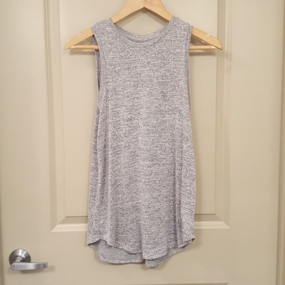 Gray Tank With Pocket